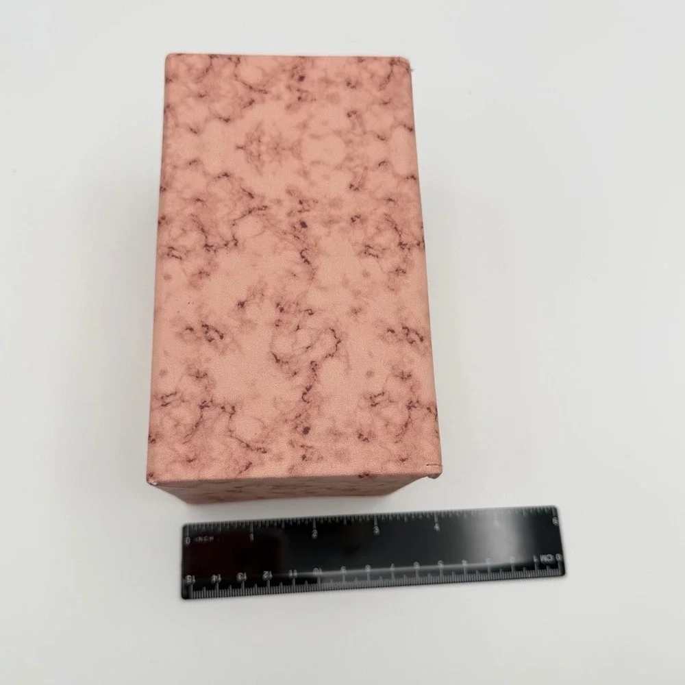 ZiGi & MARAiS Marble Pink‎ Foldable Travel Jewelry Case with Mirror Organizer